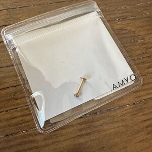 14K Gold Pavé Flat Back Earring